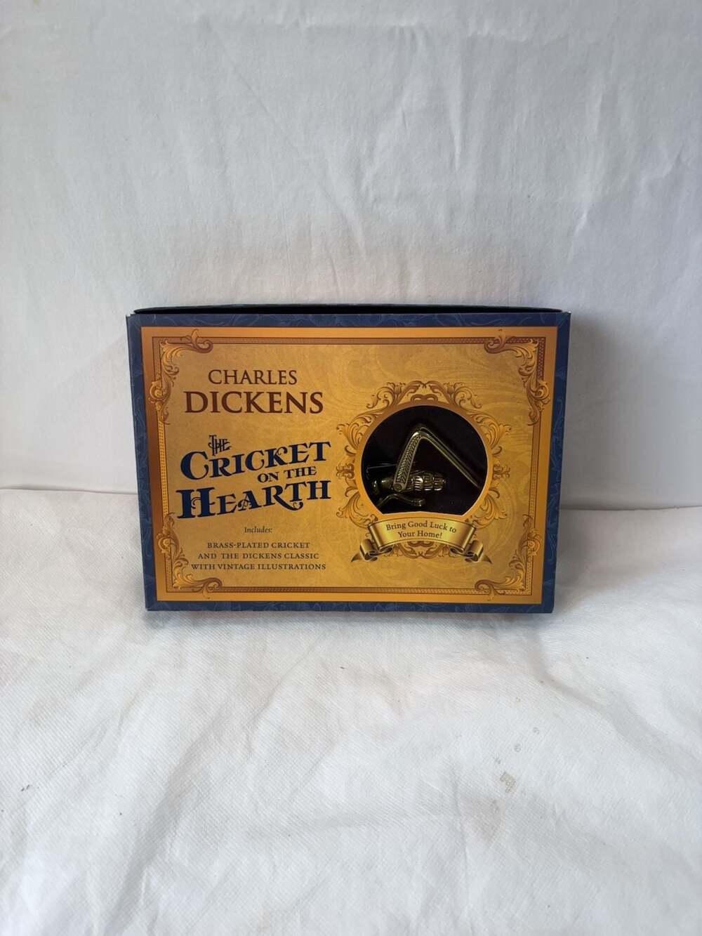 Charles Dickens The Cricket on the Hearth Gift Set with Brass-Plated Cricket